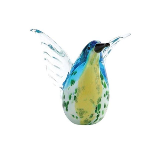 Diamond Star Diamond Star 81175 5 x 5 x 4.5 in. Glass Bird; Blue 81175